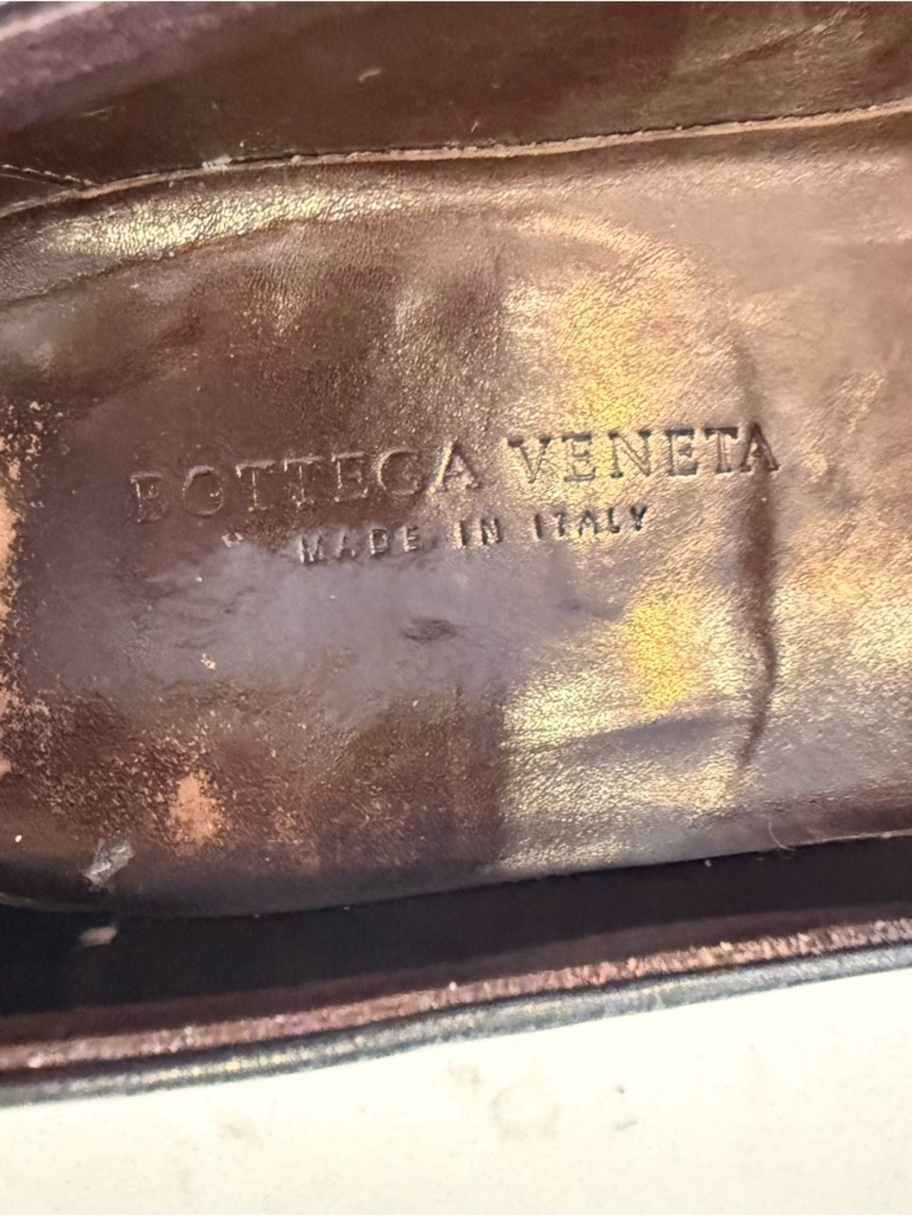 Y2K/Vintage Bottega Veneta Black Leather Slip-On Loafers - Picture 3 of 8